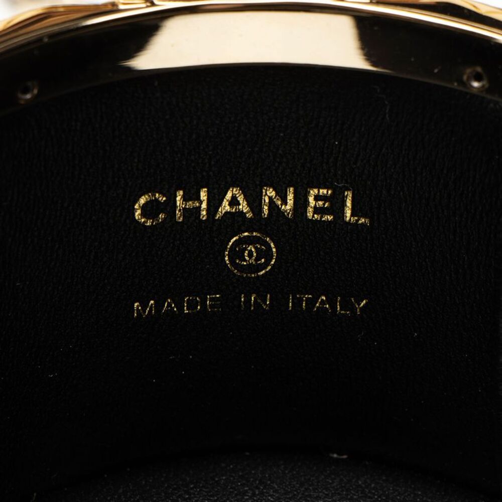 Chanel Lambskin Lock Frame Round Mini Vanity Case with Chain - Picture 8 of 11